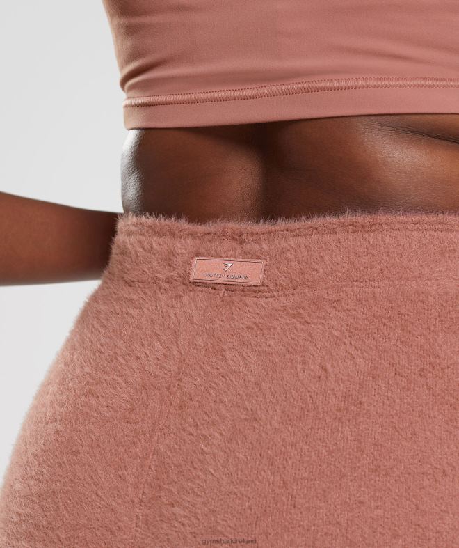 Women Whitney Eyelash Knit Shorts 8004D99 Gymshark Canyon Red