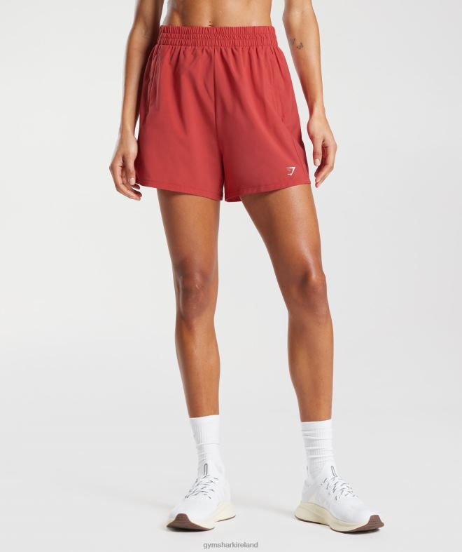 Women Woven Pocket Shorts 8004D56 Gymshark Sundried Red