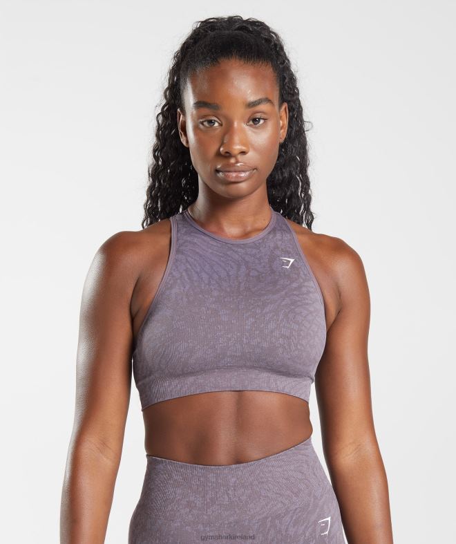 Women Adapt Animal Seamless Sports Bra 8004D188 Gymshark Wild |Musk Lilac