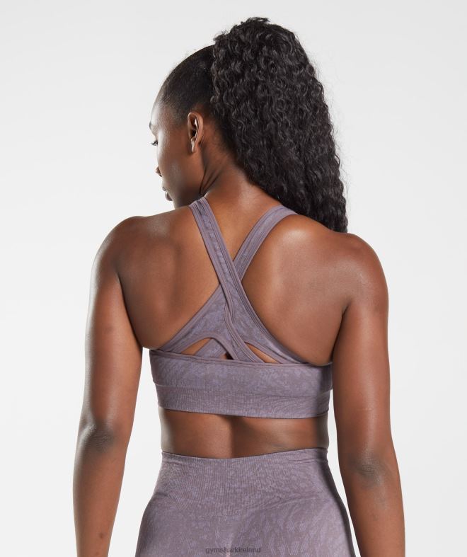 Women Adapt Animal Seamless Sports Bra 8004D188 Gymshark Wild |Musk Lilac
