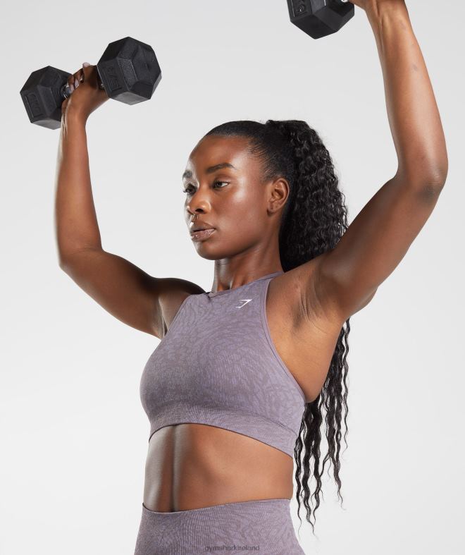Women Adapt Animal Seamless Sports Bra 8004D188 Gymshark Wild |Musk Lilac