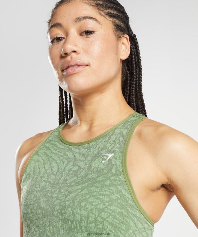 Women Adapt Animal Seamless Sports Bra 8004D203 Gymshark Wild | Iguana Green