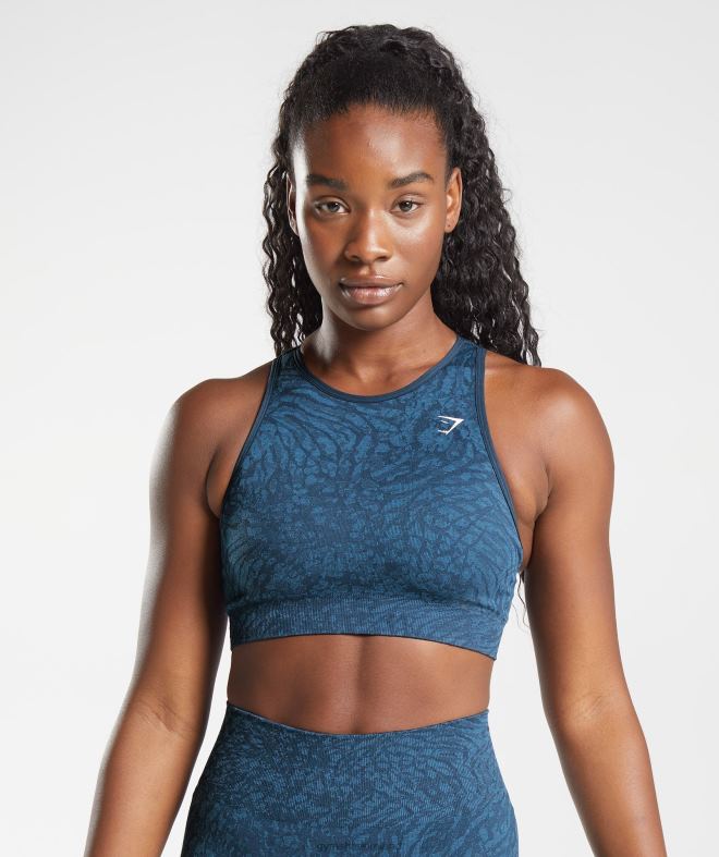 Women Adapt Animal Seamless Sports Bra 8004D227 Gymshark Wild | Navy