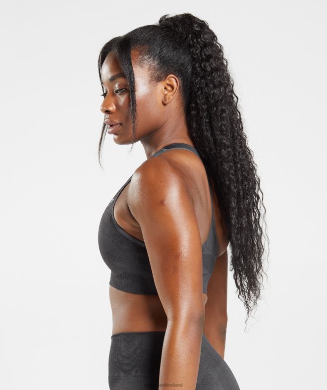 Women Adapt Camo Seamless Sports Bra 8004D138 Gymshark Black/Onyx Grey