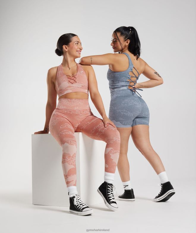 Women Adapt Camo Seamless Sports Bra 8004D139 Gymshark Misty Pink-Hazy Pink