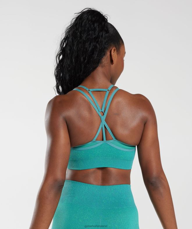 Women Adapt Fleck Seamless Sports Bra 8004D173 Gymshark Jewel Green