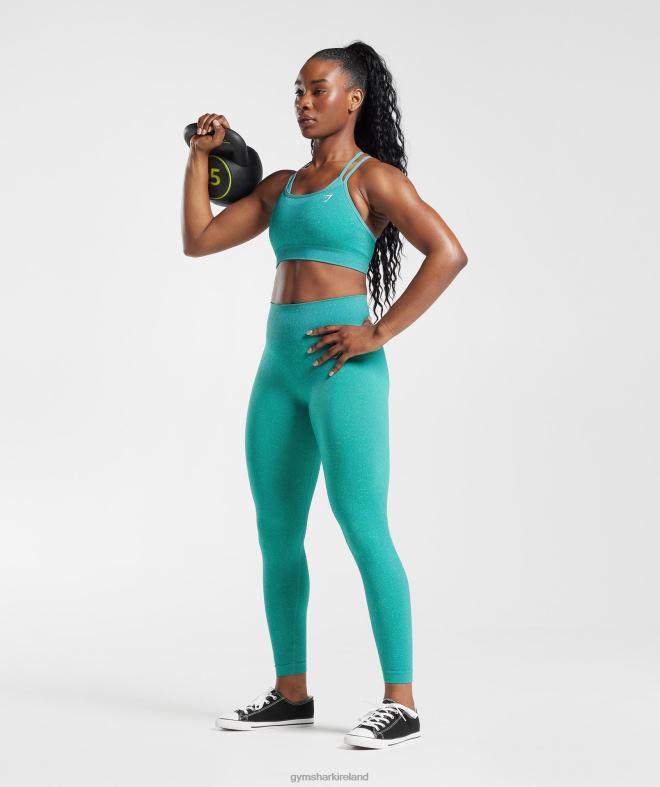 Women Adapt Fleck Seamless Sports Bra 8004D173 Gymshark Jewel Green