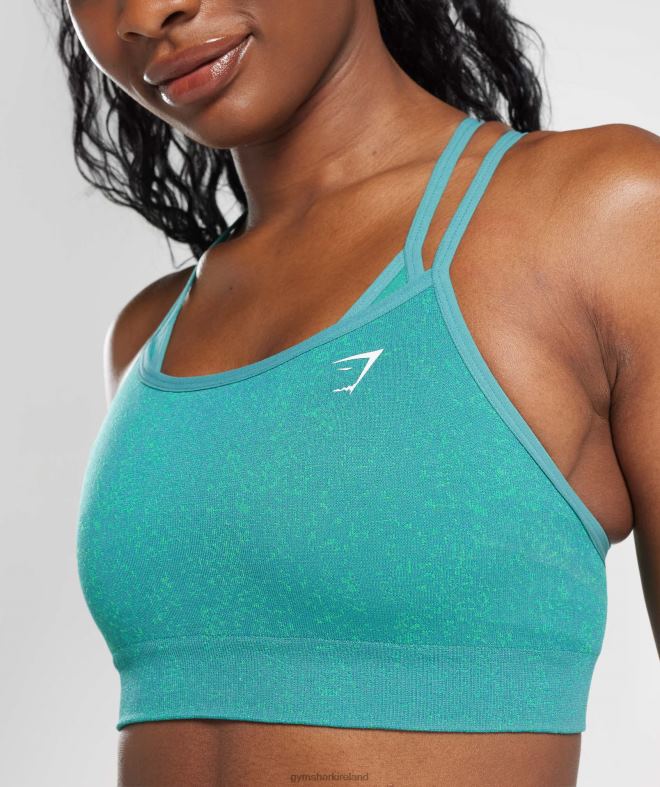 Women Adapt Fleck Seamless Sports Bra 8004D173 Gymshark Jewel Green