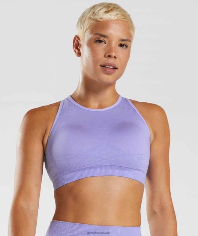 Women Apex Seamless Sports Bra 8004D217 Gymshark Digital Violet/Dusted Violet