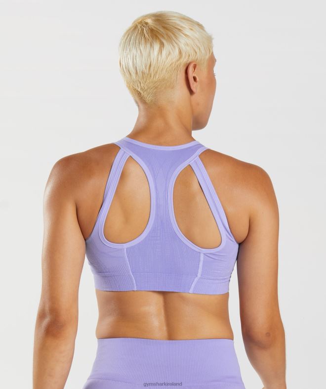 Women Apex Seamless Sports Bra 8004D217 Gymshark Digital Violet/Dusted Violet