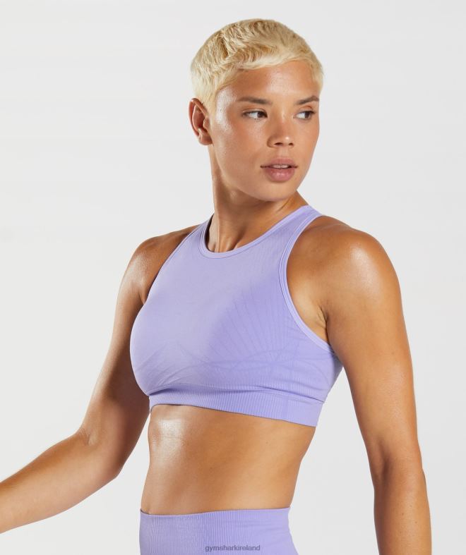 Women Apex Seamless Sports Bra 8004D217 Gymshark Digital Violet/Dusted Violet