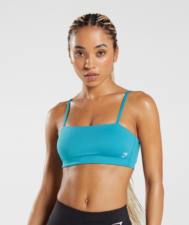 Women Bandeau Sports Bra 8004D114 Gymshark Comet Blue