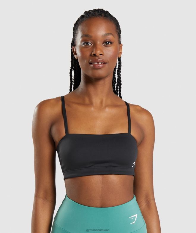 Women Bandeau Sports Bra 8004D159 Gymshark Black