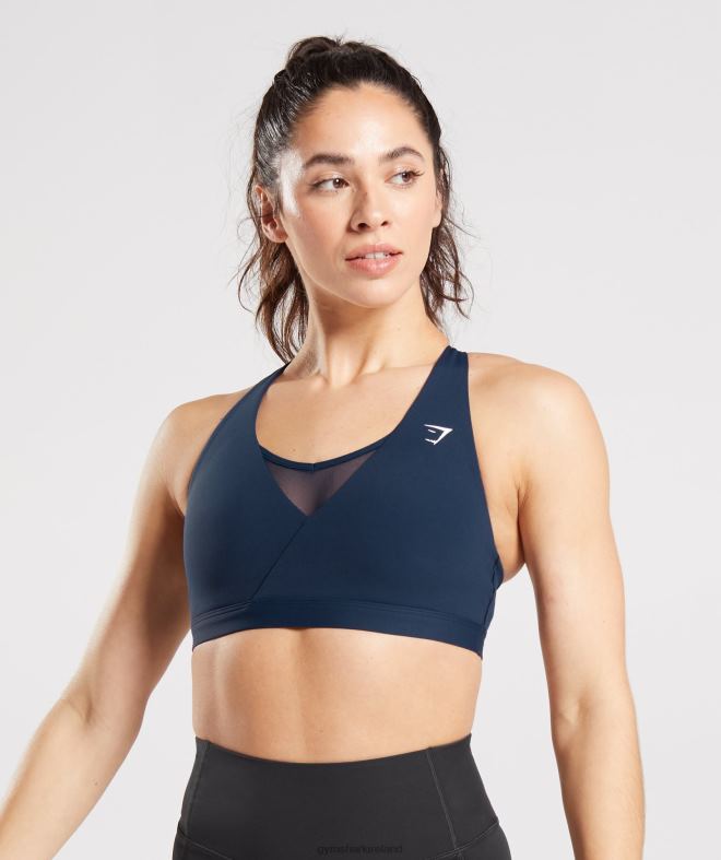 Women Crossover Sports Bra 8004D155 Gymshark Navy