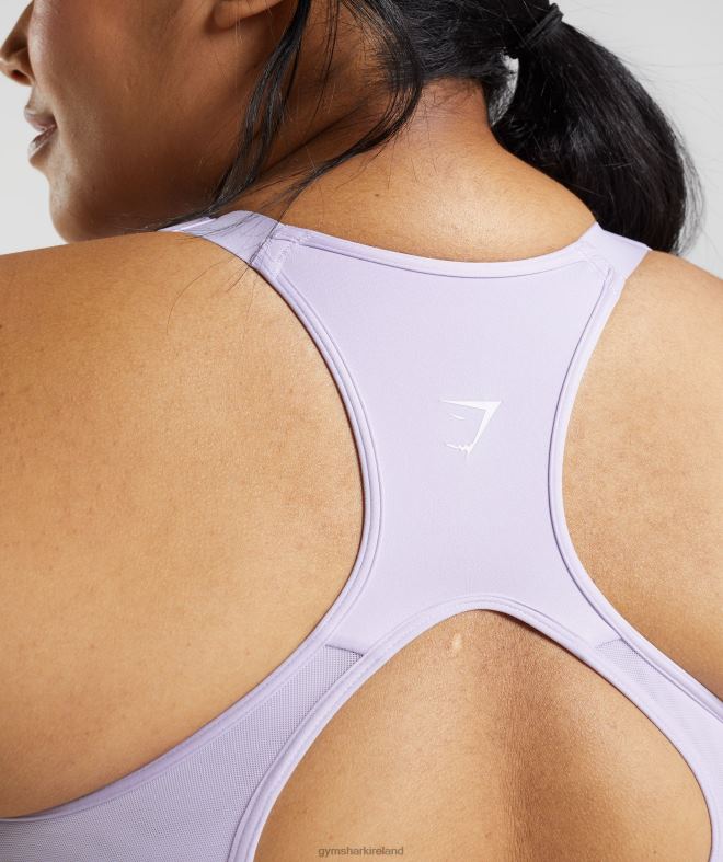 Women Cut Out Back High Support Sports Bra 8004D186 Gymshark Soft Lilac