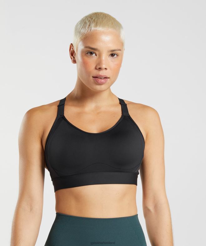 Women Cut Out Back High Support Sports Bra 8004D194 Gymshark Black