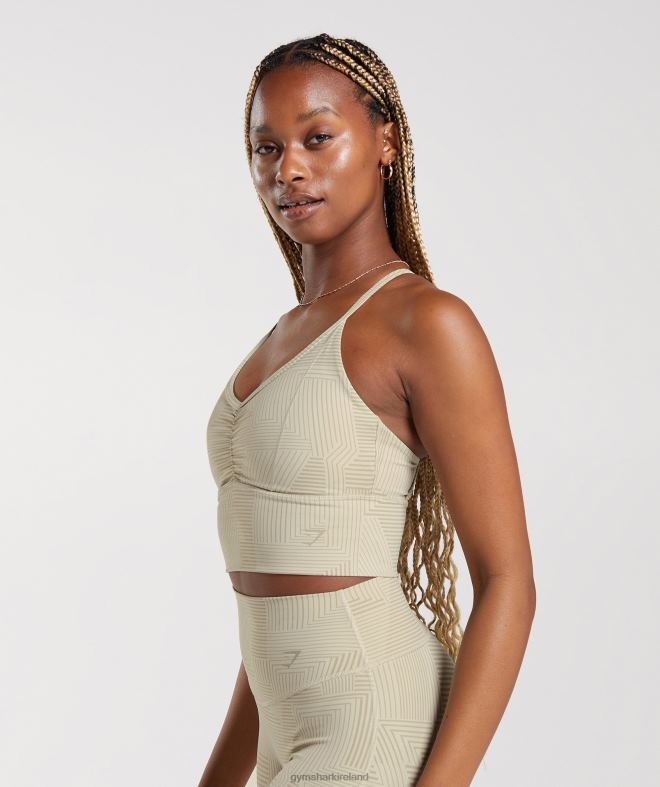 Women Elevate Longline Sports Bra 8004D189 Gymshark Sandy Brown