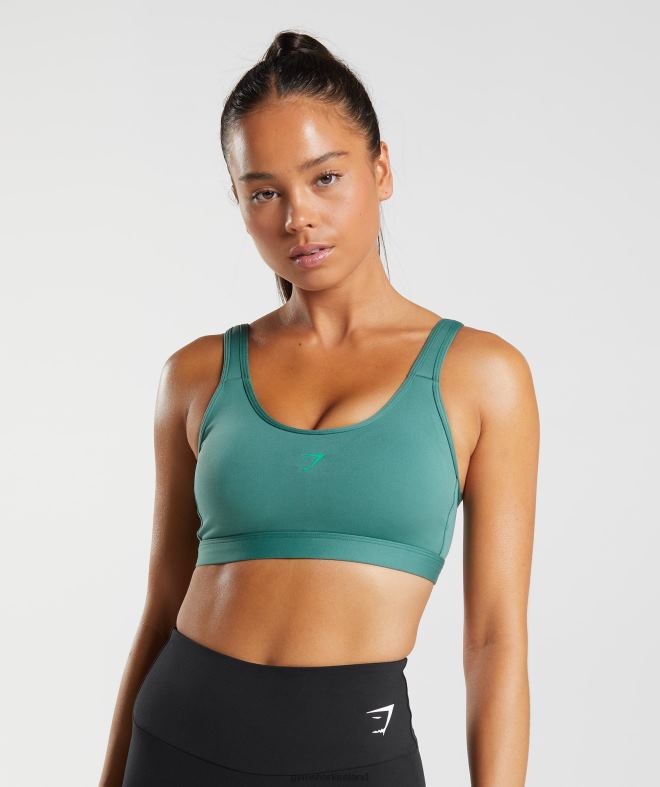 Women Fraction Sports Bra 8004D222 Gymshark Hoya Green