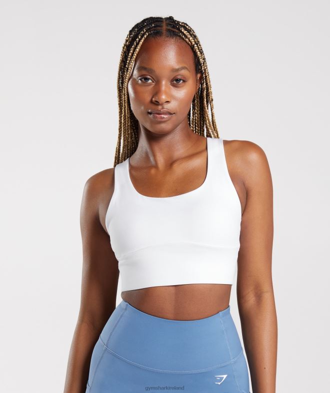 Women Longline Sports Bra 8004D128 Gymshark White
