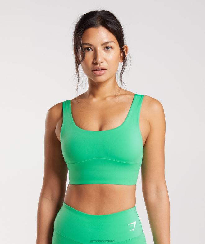 Women Longline Sports Bra 8004D151 Gymshark Tropic Green
