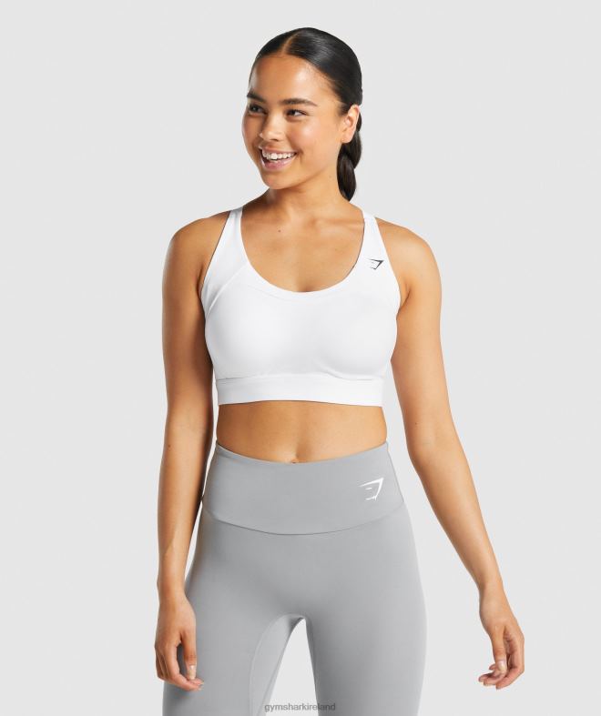 Women Racer Back Sports Bra 8004D233 Gymshark White