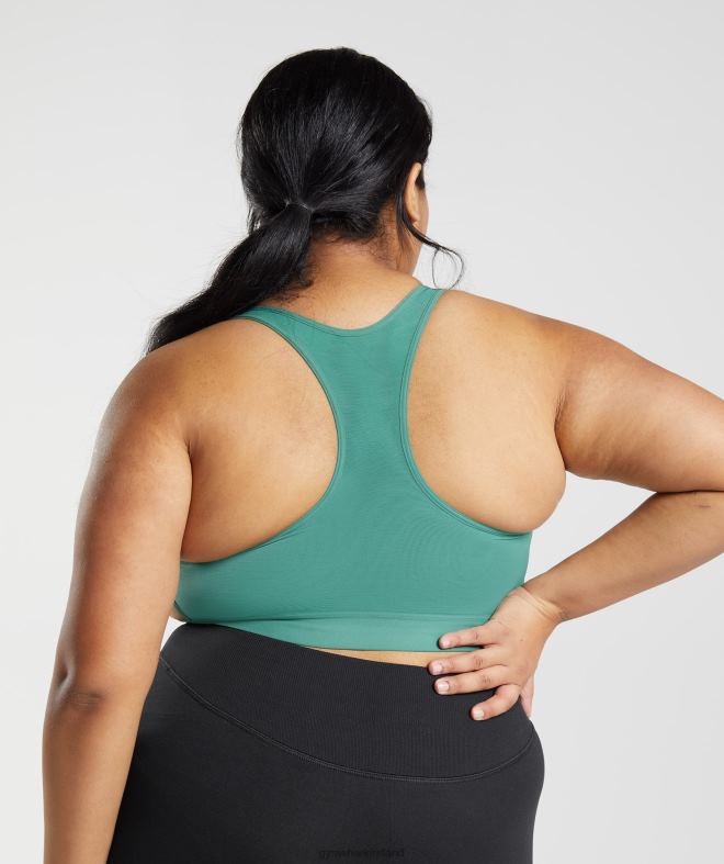 Women Racerback High Support Sports Bra 8004D178 Gymshark Hoya Green