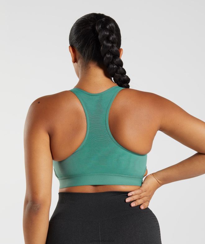 Women Racerback High Support Sports Bra 8004D178 Gymshark Hoya Green