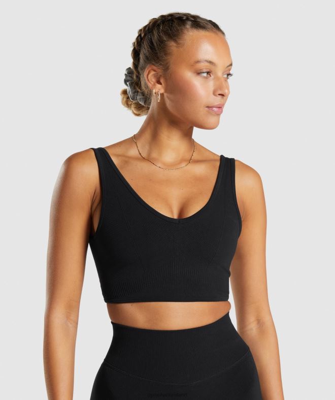 Women Rest Day Seamless Bralette 8004D120 Gymshark Black
