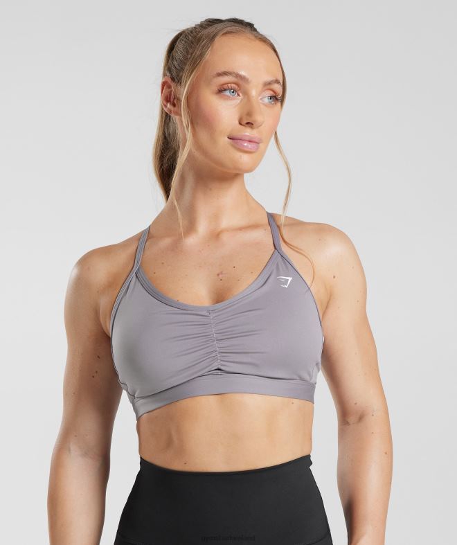 Women Ruched Sports Bra 8004D124 Gymshark Slate Lavender