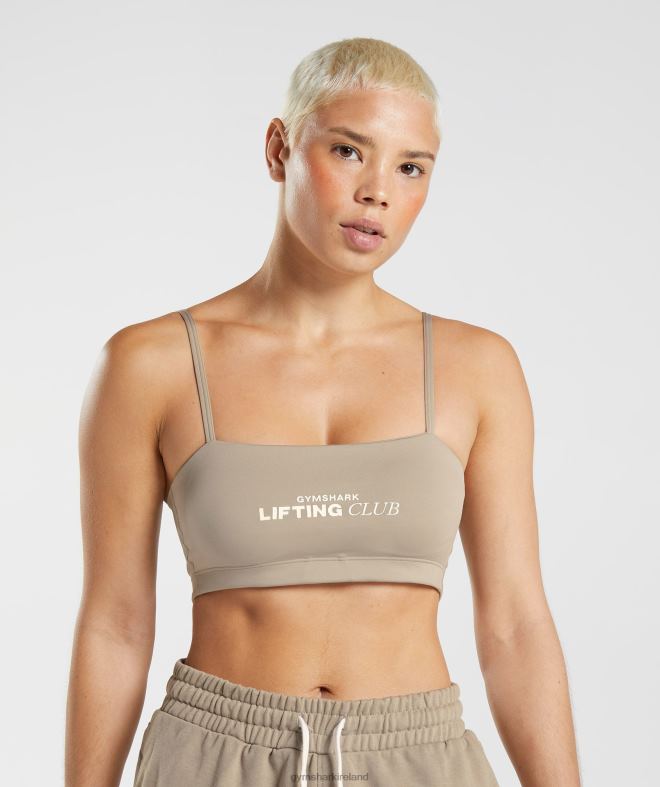 Women Social Club Bandeau 8004D209 Gymshark Cement Brown