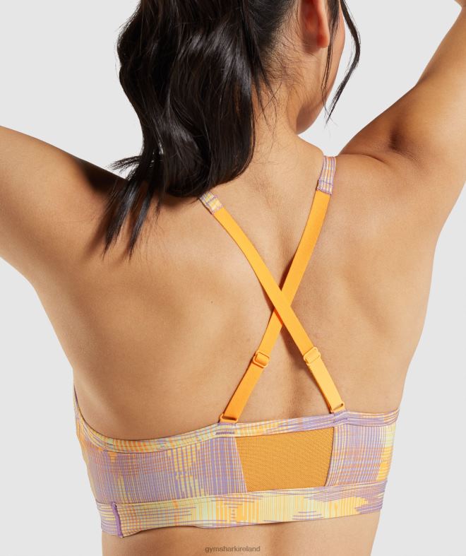 Women Sport Sports Bra 8004D234 Gymshark Orange Print