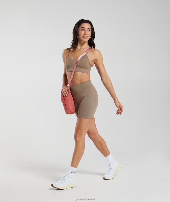 Women Sweat Seamless Sports Bra 8004D122 Gymshark Fossil Brown