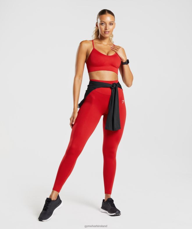 Women Sweat Seamless Sports Bra 8004D216 Gymshark Salsa Red