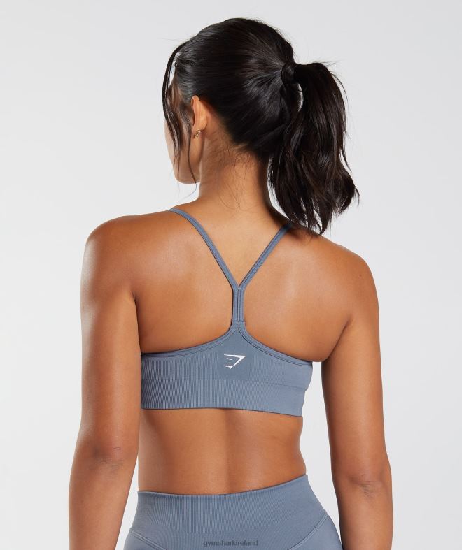 Women Sweat Seamless Sports Bra 8004D223 Gymshark Evening Blue