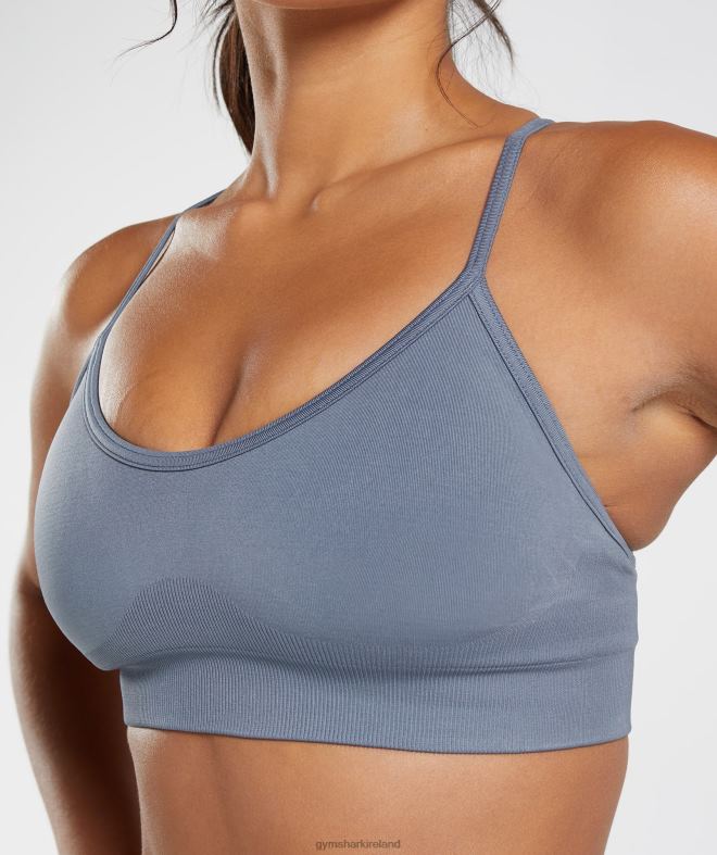 Women Sweat Seamless Sports Bra 8004D223 Gymshark Evening Blue
