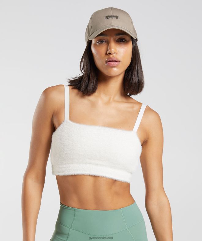 Women Whitney Eyelash Knit Bandeau 8004D165 Gymshark Skylight White