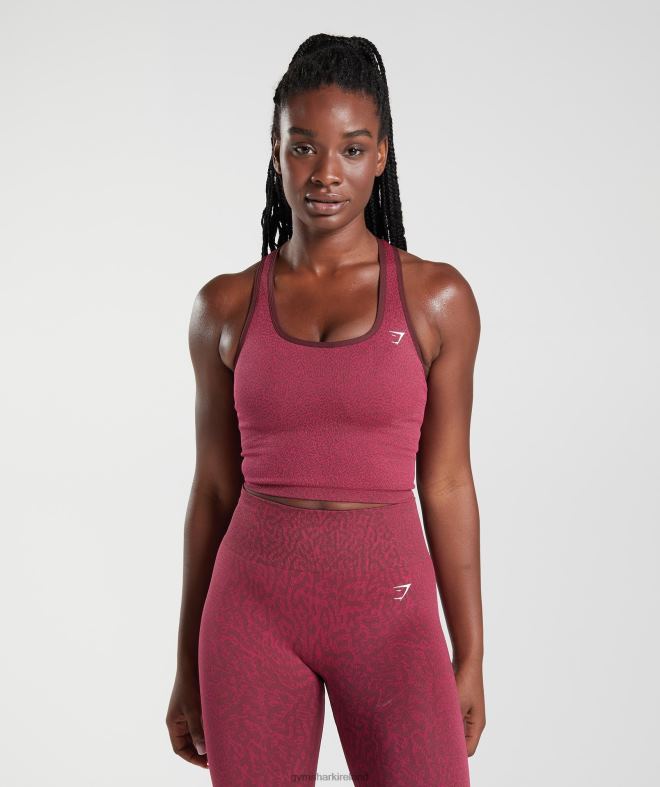 Women Adapt Animal Seamless Crop Tank 8004D474 Gymshark Reef | Cherry Brown
