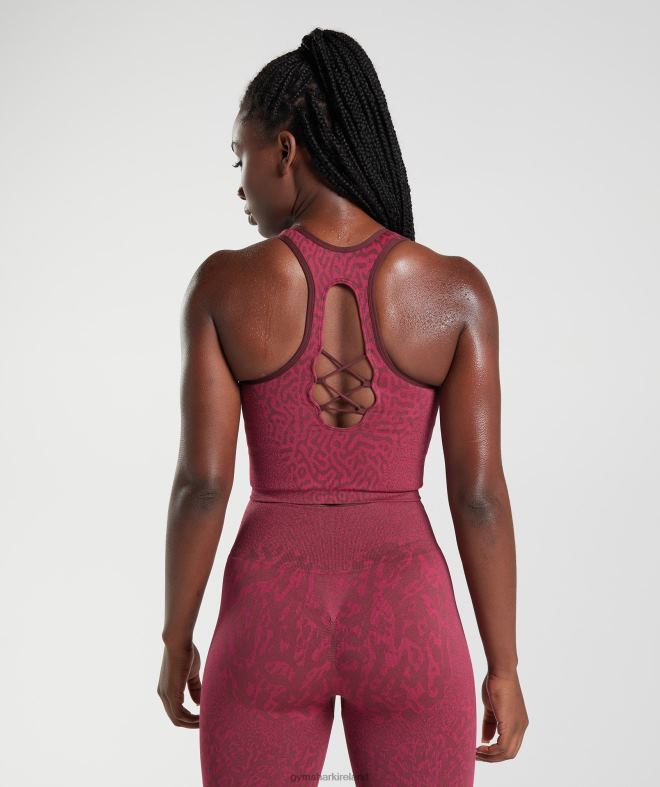 Women Adapt Animal Seamless Crop Tank 8004D474 Gymshark Reef | Cherry Brown