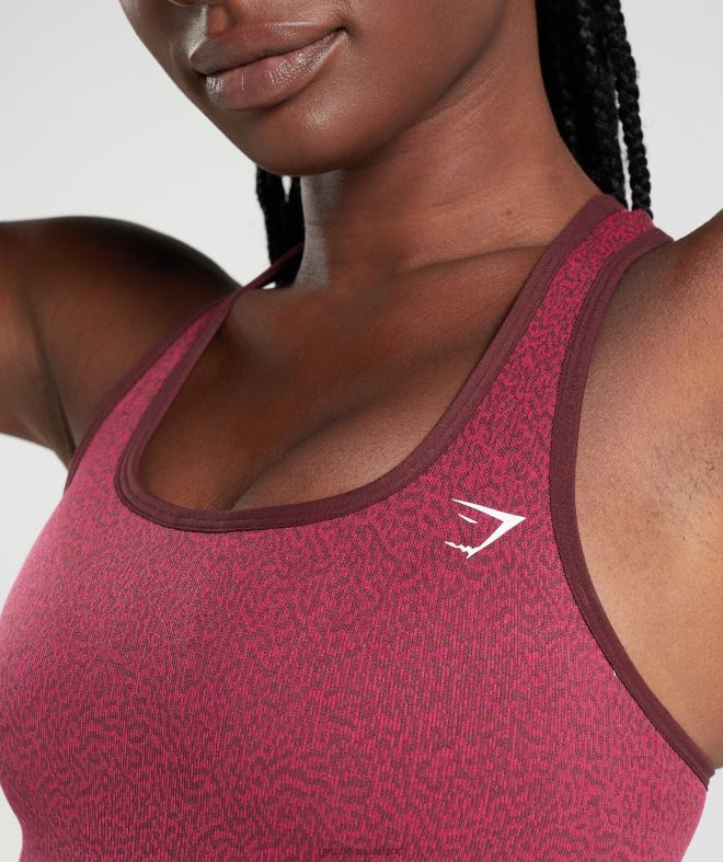 Women Adapt Animal Seamless Crop Tank 8004D474 Gymshark Reef | Cherry Brown