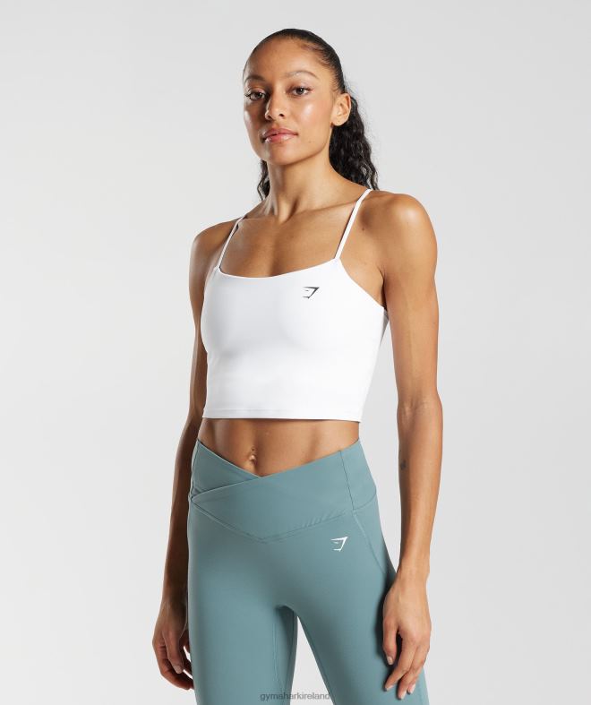 Women Strappy Crop Cami Tank 8004D499 Gymshark White
