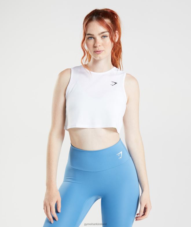 Women Training Crop tank 8004D475 Gymshark White
