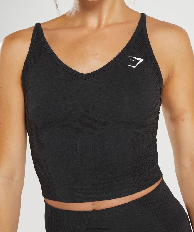 Women Vital Seamless 2.0 Midi Tank 8004D419 Gymshark Black Marl