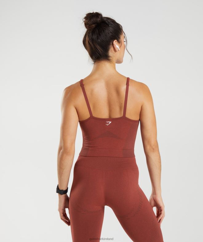 Women Vital Seamless 2.0 Midi Tank 8004D485 Gymshark Brick Red Marl