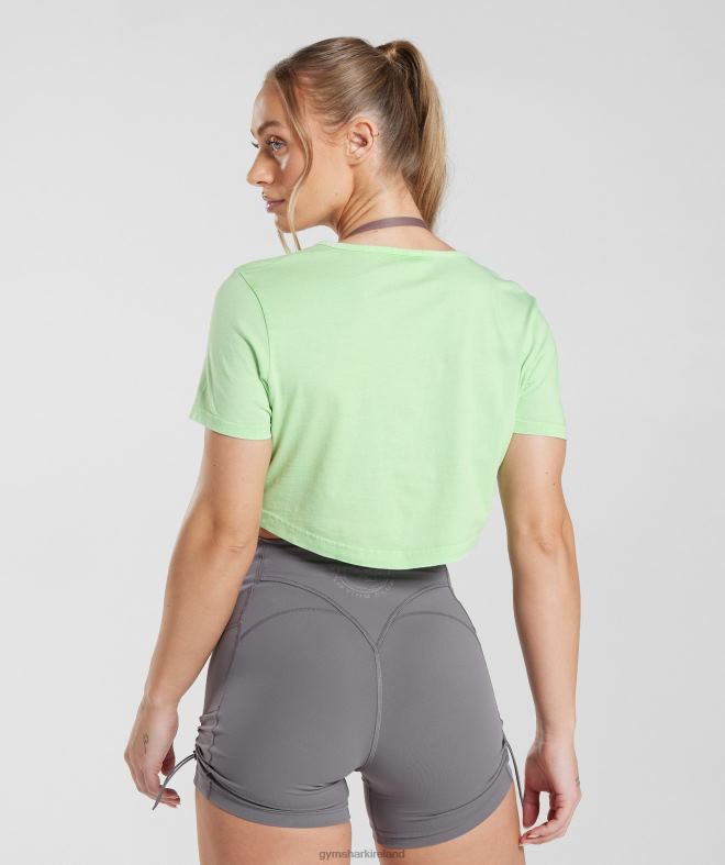 Women Legacy Crop Top 8004D503 Gymshark Fresh Mint Green/Acid Wash
