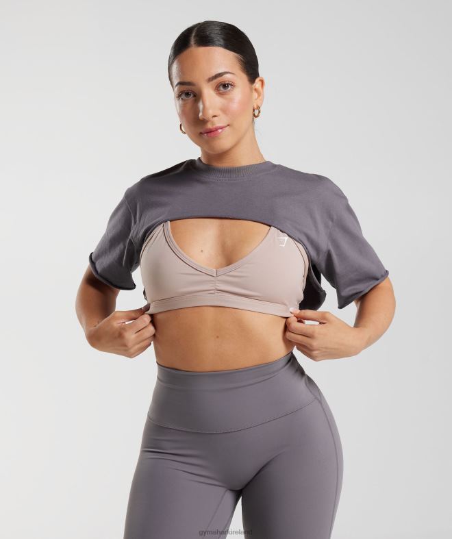 Women Legacy Shrug Top 8004D494 Gymshark Titanium Grey